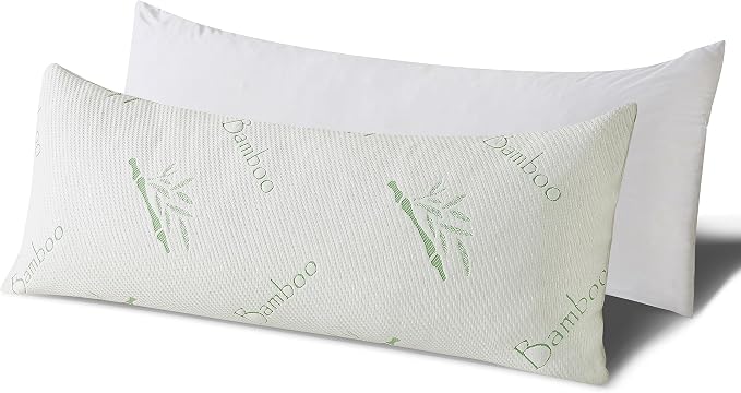 HOXXME Body Pillow for Adults Shredded Memory Foam Long Full Body Pillow for Sleeping with Breathable Cover Firm Hug Large Pillows for Side/Back Sleepers 20x54