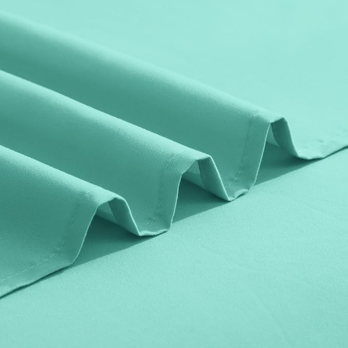 Elegant Comfort Luxurious 1500 Premium Hotel Quality Microfiber Three Line Embroidered Softest 4-Piece Bed Sheet Set, Wrinkle and Fade Resistant, King, Paradise Teal