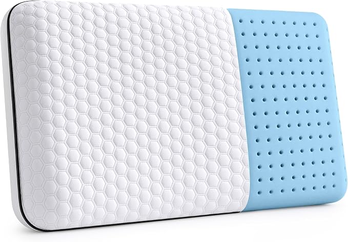 Utopia Bedding Memory Foam Pillows for Sleeping, Cooling Pillow (King) | Perforated Memory Foam pillow, pack of 1, Breathable Airflow Design, Back, Side & Stomach Sleepers, Machine Washable cover
