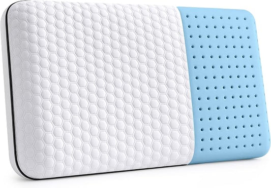 Utopia Bedding Memory Foam Pillows for Sleeping, Cooling Pillow (King) | Perforated Memory Foam pillow, pack of 1, Breathable Airflow Design, Back, Side & Stomach Sleepers, Machine Washable cover