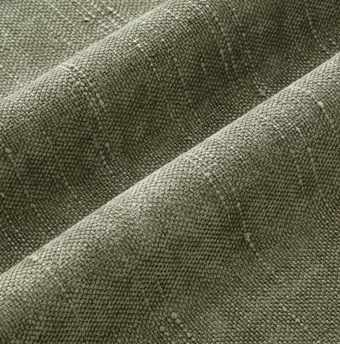 MIULEE Textured Chenille Throw Pillow Covers 18x18 Inch Olive Green | Pack of 2 Decorative Soft Throw Pillows, Solid Textured Cushion Covers, Modern Home Decor for Couch Sofa Bedroom Living Room