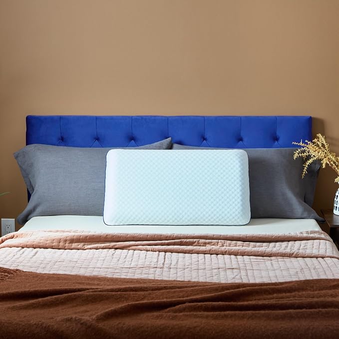 Weekender Cooling Gel Memory Foam Pillows for Sleeping – Queen Size, Set of 2, Ventilated Cooling Pillows for Side & Back Sleepers, Neck & Shoulder Support, Medium Firm, Washable Cover
