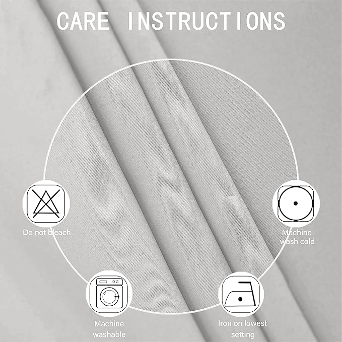 Blackout Curtains 66 x 95 inch/Light Grey Curtains Set of 2 Panels/Thermal Insulated Room Darkening Bedroom Curtains