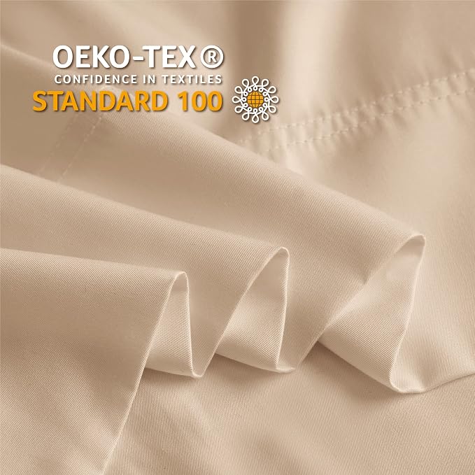 BEDELITE Body Pillow Pillowcase, Rayon from Bamboo, Taupe, 20"x54" | Cooling and Breathable Body Pillow Cover for Hot Sleepers & Night Sweats, Silky Soft Full Long Pillow Case, Envelope Closure