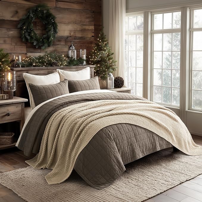 EVERGRACEHOME Chunky Chenille Knit Throw Blanket, 108x92, Sand Dune | Sculpted Moss Stitch, Chic Modern Farmhouse, All-Season Warmth, OEKO-TEX® Certified, Oversized King for Couch, Bed, Sofa