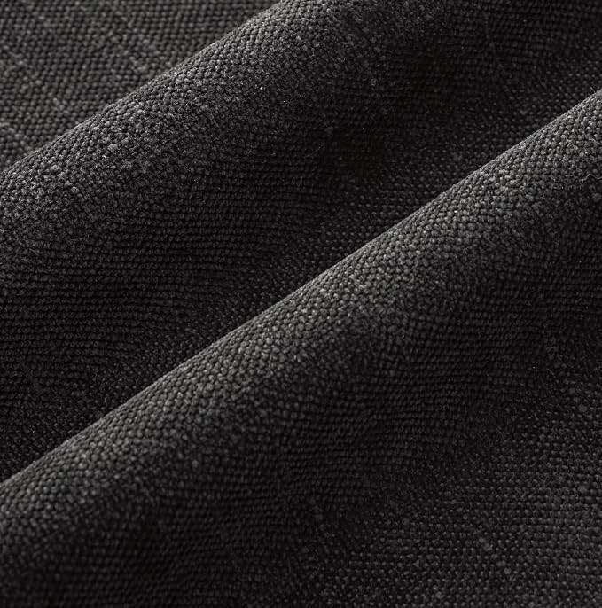 MIULEE 26x26 Inch Euro Textured Chenille Throw Pillow Covers Black | Pack of 2 Decorative Soft Throw Pillows,Solid Textured Cushion Covers,Modern Home Decor for Bed Couch Sofa Bedroom Livingroom
