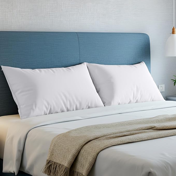 Set of 4 Pillow Protectors with Zipper Standard Size, Pillow Covers | Ultra Soft Pillow Encasements, Bed Bug & Dust Mite Proof, Moisture Wicking and Waterproof Pillow Cases by Utopia Bedding