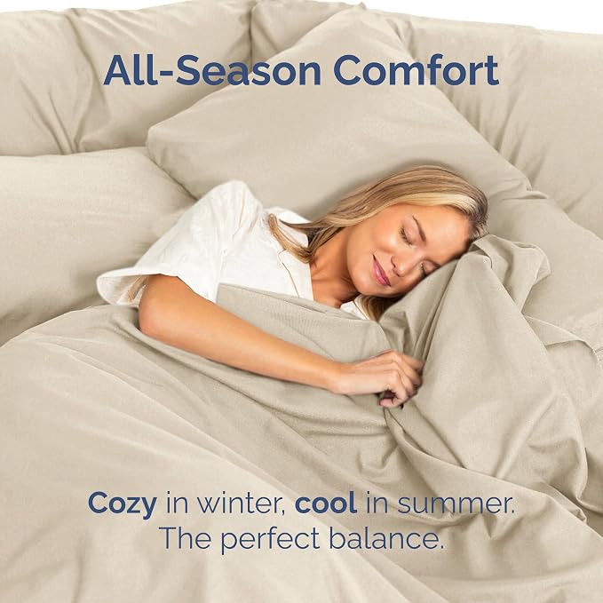 King Flat Sheet - Single Top Flat Sheet Only - Breathable & Cooling - Wheat | Hotel Luxury Top Flat Sheet Only, Ultra-Soft, Breathable & Cooling, Fade & Wrinkle Free, Easy-Care, Stain & Shrink Resistant
