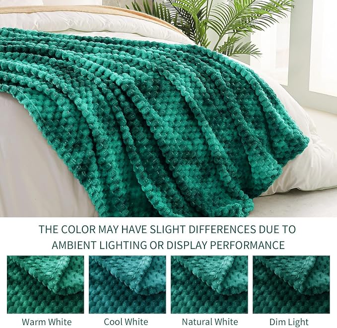 Exclusivo Mezcla Large 3D Fleece Throw Blanket for Couch, Tie-dye Teal | Extra Soft Fuzzy Plush Lightweight Throws, Cozy Fluffy Decorative Blankets for All Seasons, 50x70 Inches