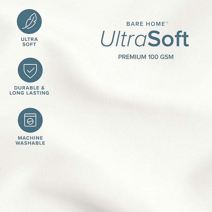Bare Home Cal King Comforter Set (California King, Antique White) | All-Season, Breathable, Hypoallergenic, Premium 1800, Warm, Cozy