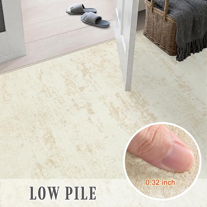 Area Rug Living Room: 4x6 Modern Washable Indoor Soft Carpet Beige | For Bedroom Dining Room Farmhouse Nursery Hallway Office,Modern Abstract,Machine washable,Non-Slip,Stain Resistant,Indoor