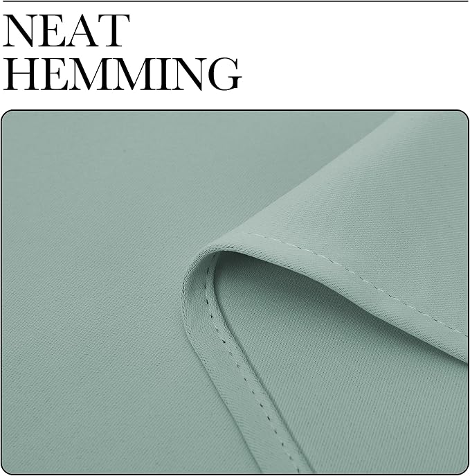 NICETOWN Curtains for Living Room 2 Panels, Rod Pocket Thermal Drapes for Bedroom, Room Darkning Fresh Shading Blinds Modern Home Decoration for Girls, W42 x L63 in per Panel, Seafoam Green