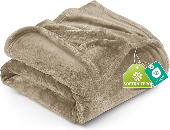 Utopia Bedding Ultra Soft Fleece Bed Blanket King Size Camel (90x102 Inch) | Microfiber Plush Warm Lightweight Breathable Cozy Blanket Anti-Static, All Season Use, Gift for Women and Men