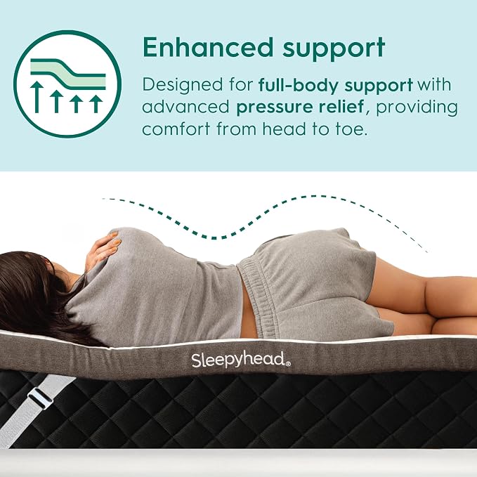 Sleepyhead King Mattress Topper 3 Inch, Cooling Gel Memory Foam, King Size Mattress Topper for Pressure Relief, Removable Washable Cover, CertiPUR-US Certified, Mattress Pad King (King 3")