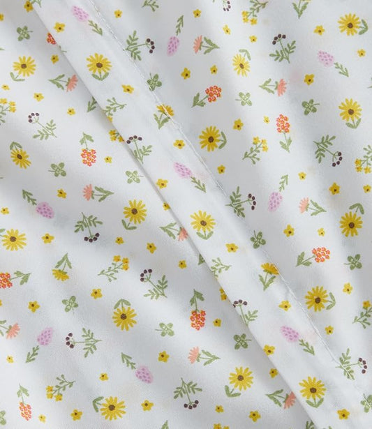 Duvet Cover Cal King - Floral Duvet Cover - 3 Piece - Little Blooms | Soft Floral Duvet Cover 104 x 98 with 2 Pillow Shams, Zipper Closures & Ties, Floral Bedding for Women, Men, Kids & Teens