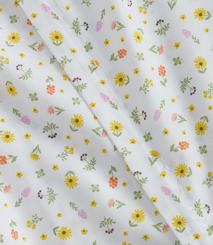 Duvet Cover King Size - Floral Duvet Cover - 3 Piece - Little Blooms | Soft Floral Duvet Cover 104 x 90 with 2 Pillow Shams, Zipper Closures & Ties, Floral Bedding for Women, Men, Kids & Teens