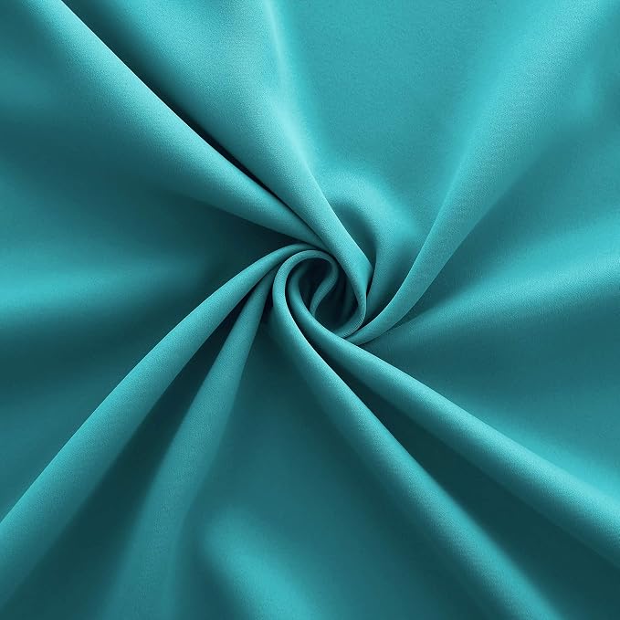 KOUFALL Teal Blackout Insulated Thermal Window Curtain Panels for Bedroom with Grommet 42 by 54 Inch Length