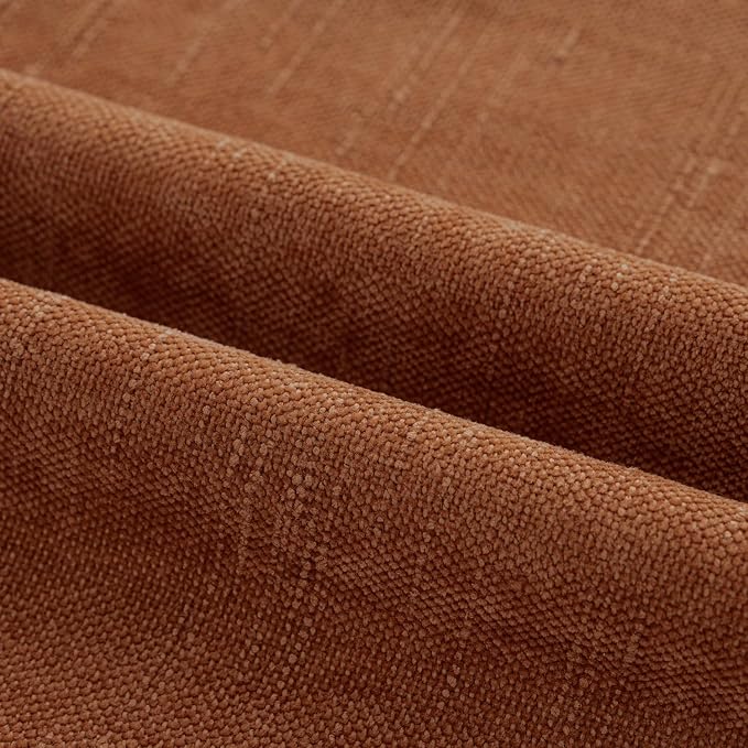 MIULEE Textured Chenille Fall Throw Pillow Covers 20x20 Inch Dark Rust | Pack of 2 Decorative Soft Throw Pillows, Solid Textured Cushion Covers, Modern Home Decor for Couch Sofa Bedroom Living Room