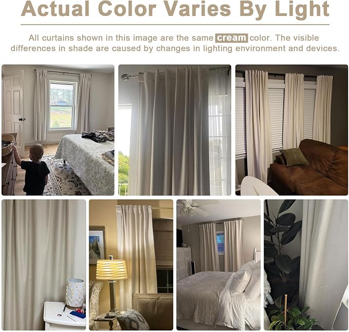 Faux Linen Total Blackout Curtains for Bedroom 96 Inches Long, Plaza Taupe | 100% Blackout Shield, Back Tab/Rod Pocket Living Room Drapes, Thermal Insulated Blackout Curtains 2 Panels Set, 50"W x 96"L
