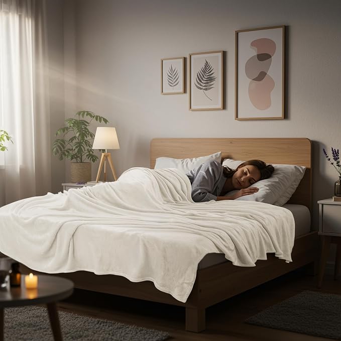 Utopia Bedding Ultra Soft Fleece Bed Blanket King Size Linen (90x102 Inch) | Microfiber Plush Warm Lightweight Breathable Cozy Blanket Anti-Static, All Season Use, Gift for Women and Men