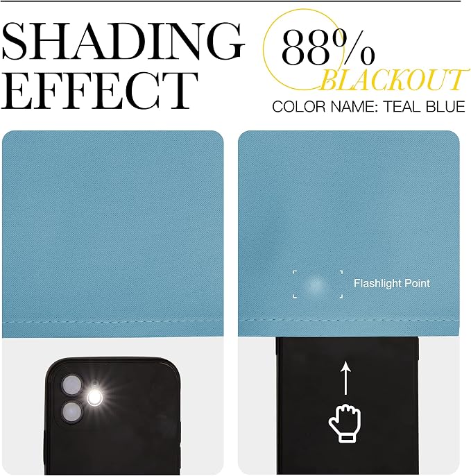 NICETOWN Room Darkening Extra Long Curtains - Home Fashion Ring Top Thermal Insulated Weighted Large Window Treatment Drapes for Nursery (W80 x L108, Teal Blue, Set of 2)