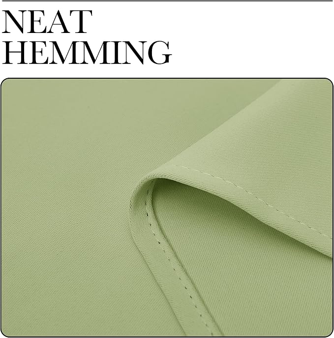NICETOWN Nursery Curtains 63 inch Long, Thermal Insulated & Room Darkning Curtains with Grommet Top, Light Sage Green Draperies for Son's Room, Kitchen, 1 Pair, W42 x L63 in per Panel