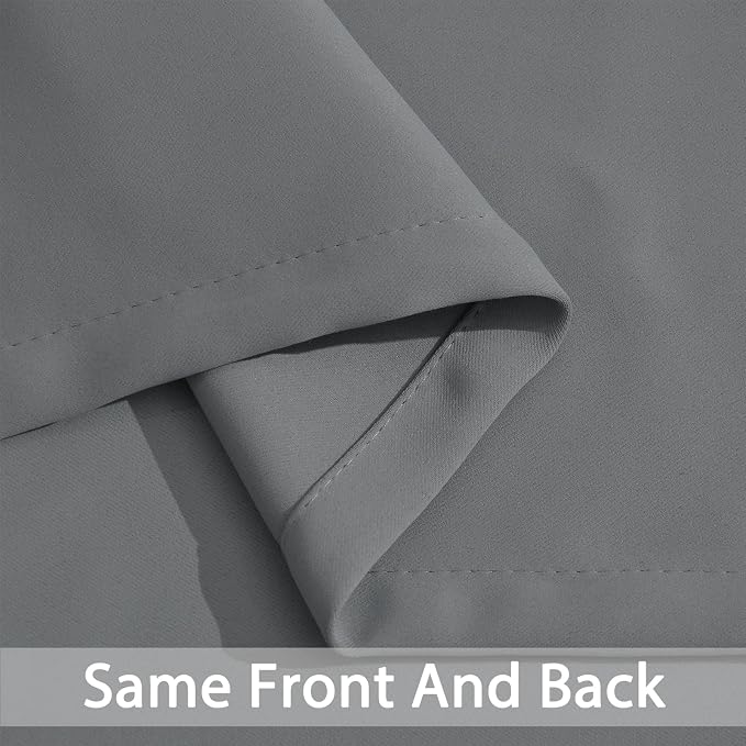 Yakamok Grey Room Darkening Curtains 84 inch Gray Sliding Door Drapes | 1 Extra-wide Panel,W52xL84,Soft Triple-weave,Grommet,Blackout Thermal Insulated Drapes,Privacy,Light Reduction,Patio doors