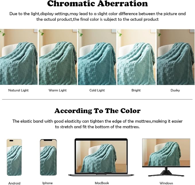 NEWCOSPLAY 3D Checkered Flannel King Blanket, Light Teal, 90"x110" | Super Soft Cute Lightweight Decorative Premium Silky Fleece Blanket for Couch Sofa Bed, Gift for Women Men, All Season Use