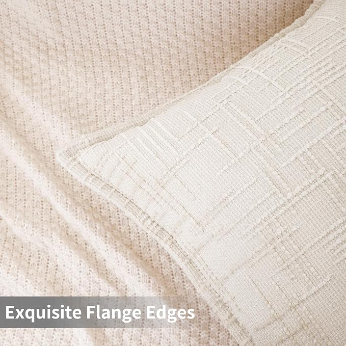 HPUK Chenille Throw Pillow Covers 18x18 Inch, Soft Woven Texture, Set of 2 | Plush woven texture, invisible zipper, couch sofa bed bedroom living room decor, square cushion covers, inserts not included
