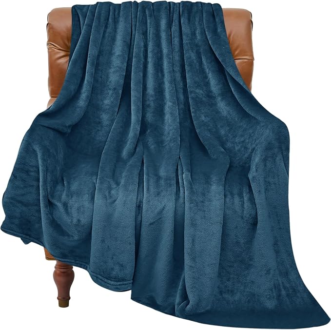 BEDELITE Fleece Blanket Soft Plush Throw for Couch Mineral Blue 50"x60" | Ultra Soft Fleece, Plush Microfiber, Lightweight Warmth, All Season Comfort, Fade Resistant, Machine Washable, Couch Sofa Bed