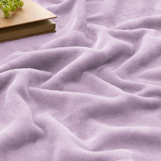 BEDELITE Fleece Blanket Soft Plush Throw for Couch Lilac 50"x60" | Ultra Soft Fleece, Plush Microfiber, Lightweight Warmth, All Season Comfort, Fade Resistant, Machine Washable, Couch Sofa Bed