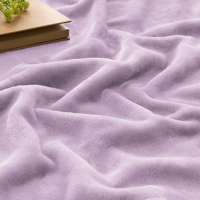 BEDELITE Fleece Blanket Soft Plush King Size Bed Blanket Lilac 108"x90" | Ultra Soft Fleece, Plush Microfiber, Lightweight Warmth, All Season Comfort, Fade Resistant, Machine Washable