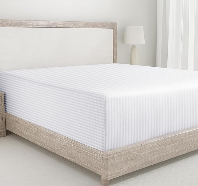 California Design Den Soft 100% Cotton Sateen Queen Fitted Sheets, White | 400 Thread Count Backed by Good Housekeeping Seal, 16" Deep Pocket, All-Around Elastic, No-Pop Fit, Durable, OEKO-TEX