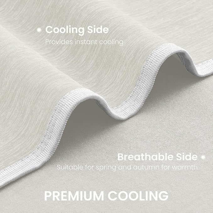 Topcee Cooling Blanket Queen Size 90"x90" for Hot Sleepers Summer Blanket | Absorbs Heat Cold Summer Blanket for Night Sweats & Menopause Q-Max>0.5 Lightweight Breathable Soft Double-Side Cooling