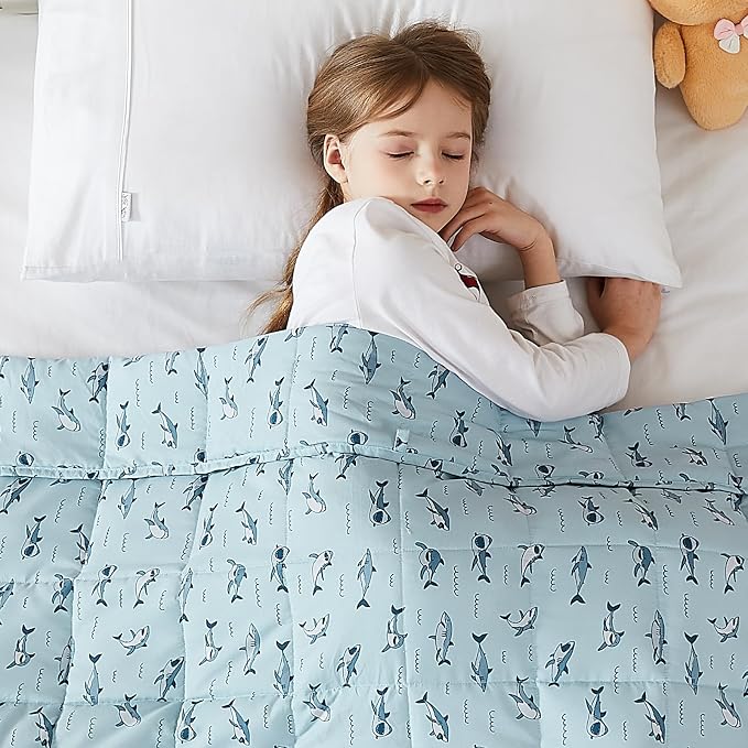 L'AGRATY Weighted Blanket - 36"x48" 3lbs Microfiber Material with Glass Beads Small Blanket for All-Season Summer Fall Winter Soft Thick