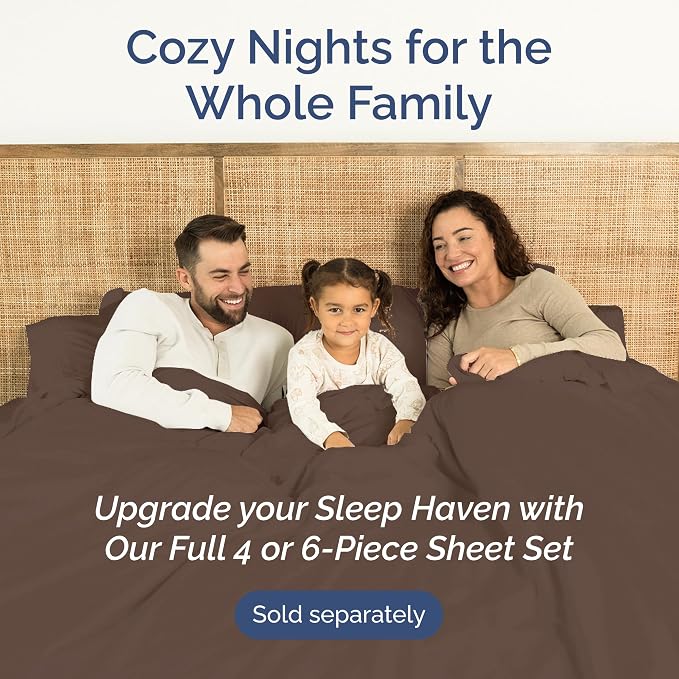 Cal King Flat Sheet - Single Top Flat Sheet Only - Soft & Cooling - Brown | Hotel Luxury Top Flat Sheet Only, Ultra-Soft, Breathable & Cooling, Fade & Wrinkle Free, Easy-Care, Stain & Shrink Resistant