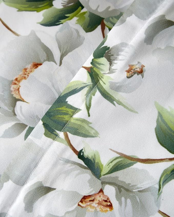 Duvet Cover Twin/TXL - Floral Duvet Cover - 2 Piece - Magnolia Garden | Extra Soft Floral Duvet Cover 68 x 90 with 1 Pillow Sham, Zipper Closures & Ties, Floral Bedding for Women, Men, Kids & Teens