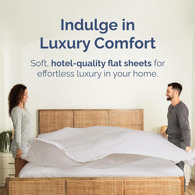 Twin XL Flat Sheet - College Dorm Room - Top Flat Sheet Only - French Grey | College Dorm Room Essentials, Ultra-Soft, Breathable & Cooling, Fade & Wrinkle Free, Easy-Care, Stain & Shrink Resistant