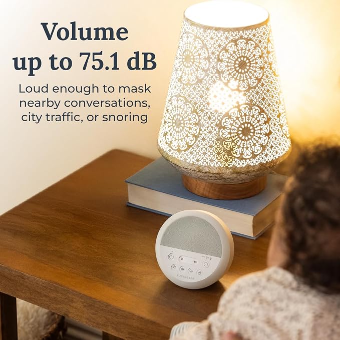 Yogasleep Nod White Noise Sound Machine, With Soft Night Light & Sleep Timer, 20 Sound Options Including Lullabies, Nature & Pink Noise, Sleep Aid For Baby & Adults, Noise Canceling For Office Privacy
