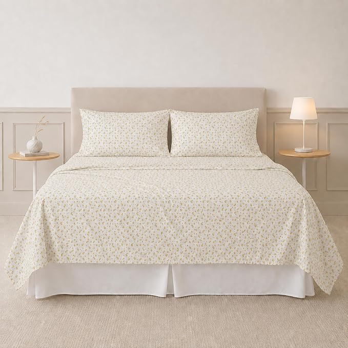 Modern Threads Silky Soft Microfiber and Wrinkle Free Sheets - Luxurious Microfiber Bed Sheets Includes Flat Sheet, Fitted Sheet with Deep Pockets, & Pillowcases Sweet Rose Gold, Full