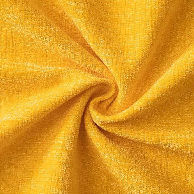 MIULEE Soft Chenille Throw Pillow Covers Goose Yellow 20x20 Inch Pack of 2 | Modern Home Decor, Classic Decorative Pillows, Solid Dyed Cases, Boho Couch Cushion Covers for Sofa Bed Living Room