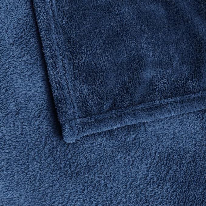 BEDELITE Fleece Blanket Soft Plush Throw for Couch Navy 50"x70" | Ultra Soft Fleece, Plush Microfiber, Lightweight Warmth, All Season Comfort, Fade Resistant, Machine Washable, Couch Sofa Bed
