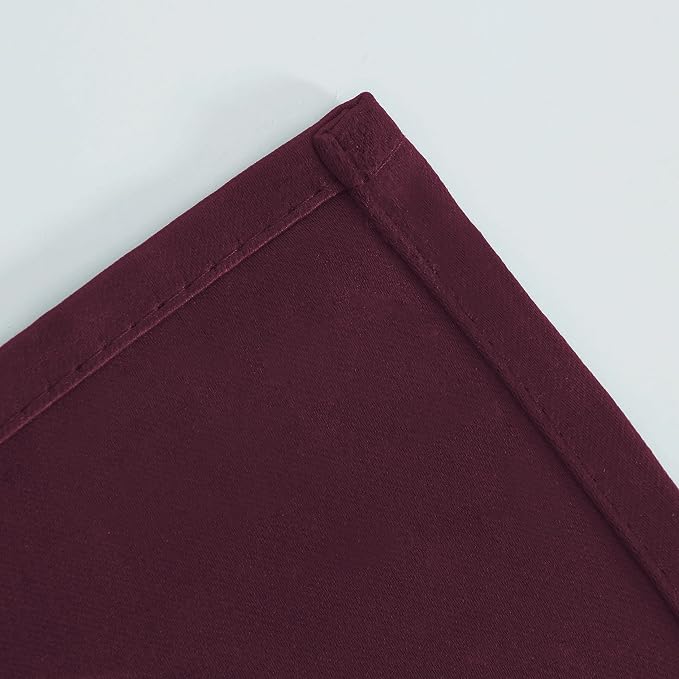 Blackout Curtains 66 x 84 inch/Burgundy Red Curtains Set of 2 Panels/Thermal Insulated Room Darkening Bedroom Curtains