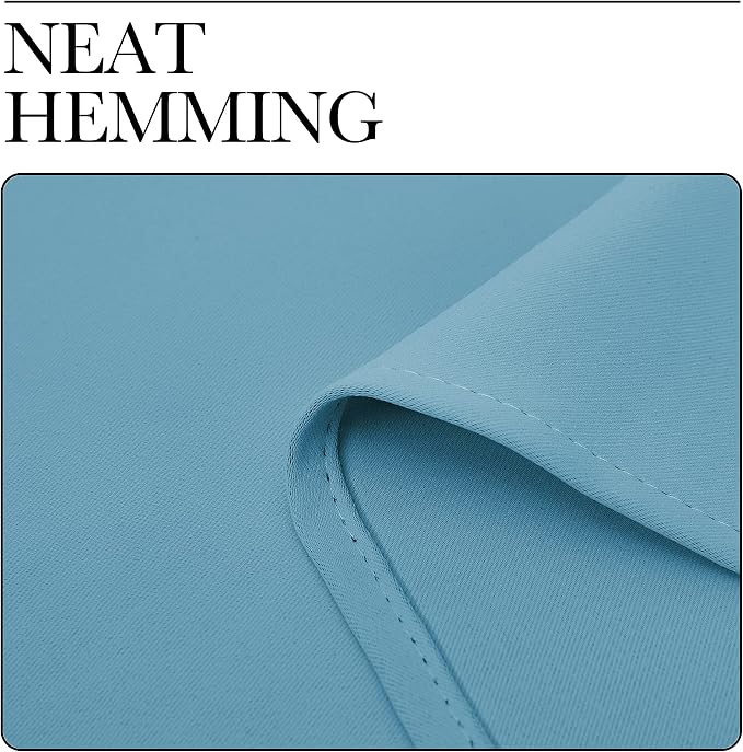 NICETOWN Room Darkening Curtains/Drapes, Set of 2, 42 by 63-inch, Teal Blue | Light Blue, Window Treatment Thermal Insulated Solid Grommet Curtains/Drapes for Bedroom