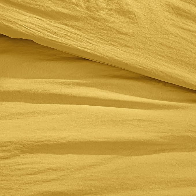 King Size Comforter Set- 7 Pieces Prewashed Bed in a Bag King Bedding Sets | Soft All Season Comforter with Sheets, Pillow Shams & Pillowcases,Yellow