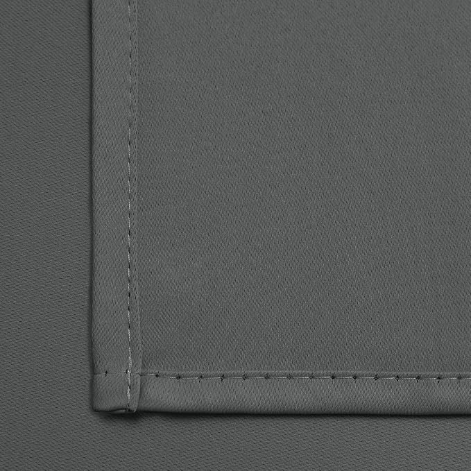 Yakamok Room Darkening Curtains 52x54 inch Length Dark Grey-Living Room | 2 panels,grommet blackout window treatment,thermal insulated,light blocking drapes,privacy protection,bedroom dining room