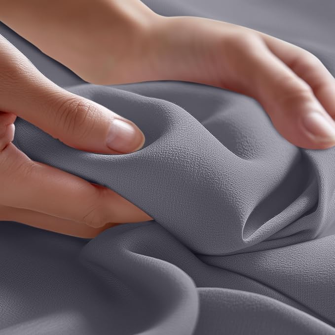 Twin Size Flat Sheet Only, Ultra Soft & Breathable Hotel Sheets, Grey | Hotel Bedding, Cooling Comfort, Smooth Feel, Wrinkle & Fade Resistant, Easy Care, Long-Lasting, Machine Washable, OEKO-TEX