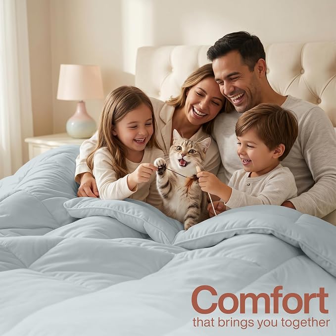 Utopia Bedding Duvet Insert, Twin Comforter 64 x 88 Inches, Light Grey | Cozy All Season Comforter for Kids and Teens, Unisex, Down Alternative Fill, Soft Microfiber Shell, Machine Washable.