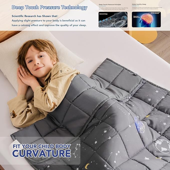 Weighted Blanket (3 lbs, 36" x 48") Cooling Throw Heavy Blanket for Sleeping Apply to 20-40 lbs, Soft Thick Breathable Blanket with Glass Bead, Easy Care