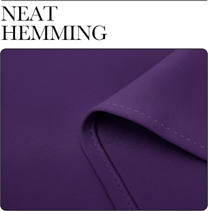 NICETOWN Blackout Curtains for Living Curtains, Triple Weave Home Decoration Thermal Insulated Solid Blackout Curtains & Drapes for Nursery (Set of 2, 34-inch x 72-inch, Royal Purple)